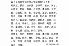 终于有人把“央视主持人党员名单一览”整理好了，收藏起来看看图片