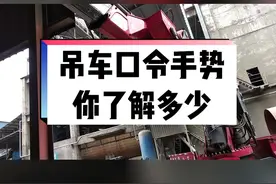 冷知识：指挥吊车居然有这么多手势，口哨也有指令？#吊车 #起重机械 #起重吊装 #施工现场实拍 #机械维修