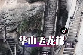 飞龙梯见证华山险的历史！出门要趁早要不就体验不了了！#旅行大玩家 #名胜古迹 #一起爬山 @抖音短视频