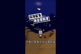 罕见的深海鲨鱼，是否会攻击冒险家？#迷你世界 #迷你世界五周年 #天天村长