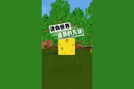 诡异的方块，居然可以瞬间吸干水、蜂蜜和岩浆。#迷你世界 