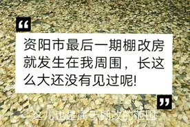 资阳市最后一期棚改房就发生在我周围，长这么大还没见过呢(下)视频封面