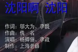 正能量组合《沈阳啊，沈阳》李戬词；杨卿俪、李政演唱。视频封面