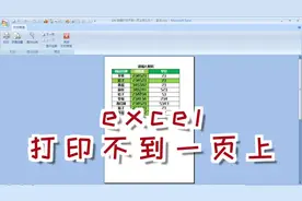 excel：表格的数据不多，但是打印不到一页上，怎么办啊？