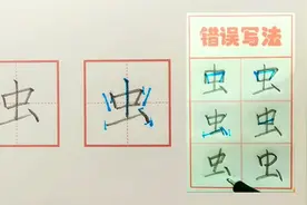 【虫】字的书写示范及错误分析（一年级生字表同步）