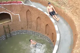 如何建造一座漂亮的游泳池，原来最原始的方法就可以，你也可以哦