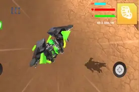 变形机器人英雄，一群机器人在混战，卡车机器人躲高地当渔翁