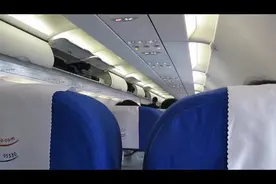 空客A320飞机、机舱内情景。乘客正在陆续进入就座，等待起飞。视频封面