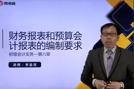 帮考网李运河2020初级会计职称-财务报表预算会计报表的编制要求视频封面