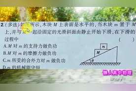 高中物理五年高考三年模拟2019BP73A2光滑斜面物体做功与受力分析