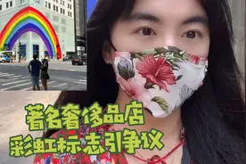 纽约奢侈品店外的彩虹图案引争议，LV的这波操作确实是有点儿迷视频封面