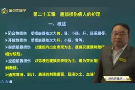 腹部损伤：临床分型及特点，3种检查方法，肝脾、小肠、结肠破裂视频封面
