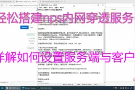 轻松搭建NPS内网穿透服务器 详解如何设置客户端和服务器视频封面
