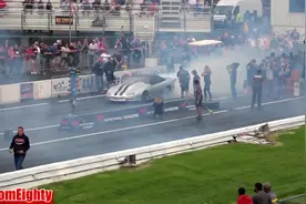 老美 直线加速赛 赛车 碰撞事故集锦视频封面