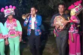 喇叭调，左脚舞，农村结婚很传统的民俗!