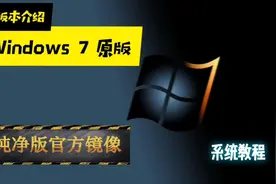 「系统教程」WINDOWS7如何下载原版镜像？纯净版镜像各版本区别视频封面