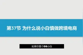 第37节 如果你是小白，请谨慎入局跨境电商视频封面