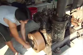 老古董的柴油机，启动方式很特别