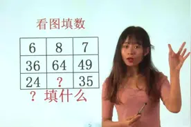 九宫格的找规律填数字，我们可以往横竖两个方向来思考，简单题视频封面