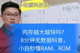 手机内存越大越快？8分钟无数据科普，小白秒懂内存RAM、ROM
