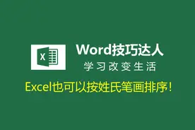 【Excel】Excel也可以按姓氏笔画排序！视频封面