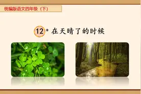 四年级下册语文《12.在天晴了的时候》视频封面