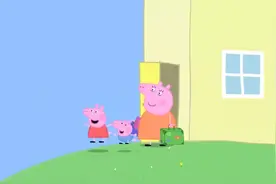 小猪佩奇：佩奇来到游乐园，却成了小导游，带猪爷爷参观图片