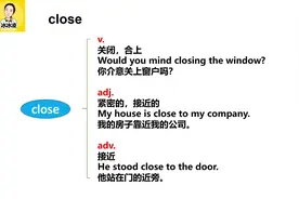 中考英语必考单词与单词短语，单选完形阅读通用，提分必备-close