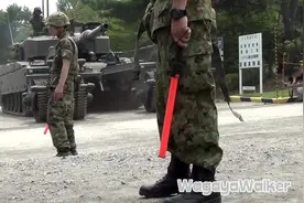 92式雷区处理辊行走场景陆上自卫队