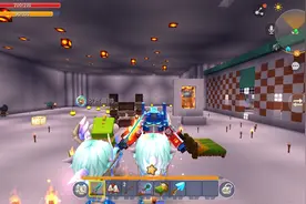 迷你世界：生存到极致就像开挂，邀请伙伴一起炸矿，炫富遇到对手