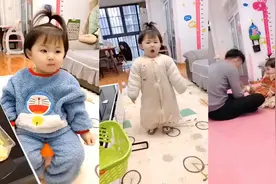 宝宝把姥姥手机，藏垃圾桶，这结果有点迷！