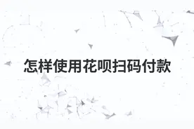 怎样使用花呗扫码付款视频封面