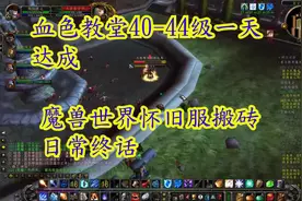 魔兽世界怀旧服日常第六话 搬砖变娱乐，血色教堂40-44级一天达成视频封面