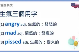 英文 angry, mad, pissed 表达生气的用法视频封面