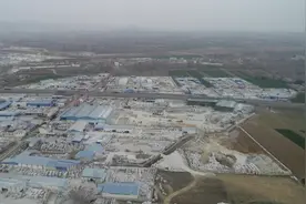 河南驻马店泌阳县春水镇石材产业园航拍