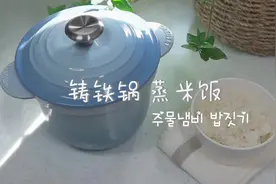 用铸铁锅做米饭更好吃？韩国主妇教您，15分钟快速蒸米饭的诀窍