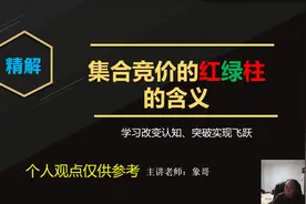 集合竞价红绿柱的含义详解及应用视频封面