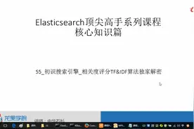 55.初识搜索引擎_相关度评分TF&IDF算法独家解密视频封面