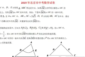 2019年北京市中考数学试卷28题，中考压轴题。视频封面