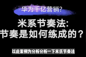 华为营销费用1000亿？老厮揭穿米氏节奏法则的套路