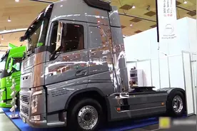 车展上的沃尔沃FH500卡车，参观一下是怎么样