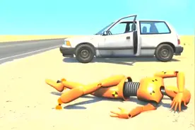 BeamNG：搞笑模式玩法，假人兄弟在驾校里参加驾驶考试视频封面