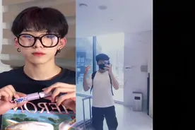模仿，渣男说一句话吧，比心视频封面