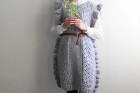 毛儿手作-棒针编织南瓜团疏影同款连衣裙-上 棒针新手零基础