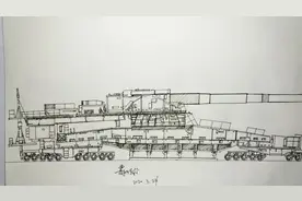 工笔画古斯塔夫巨炮，让人惊叹的超级巨炮！