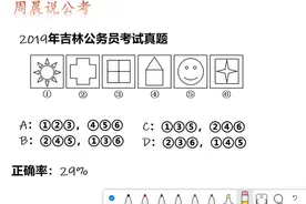 公务员考试：吉林这道题太任性！图形分类考点简单，正确率仅29%视频封面