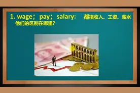 wage；pay；salary 这些表示 薪水，收入的词 到底区别在哪？视频封面