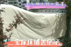 天气那么好怎么能辜负，把二宝尿湿的铺盖拿出来晒晒，不然会发霉视频封面