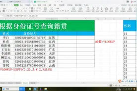 Excel 根据身份证号用VLOOKUP函数查询籍贯视频封面