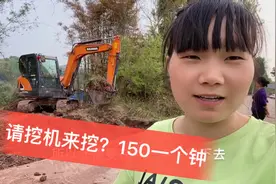 四川农村建房，夫妻俩请挖机运泥巴，150一个小时外加400拖车费视频封面